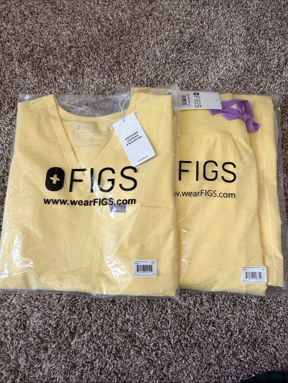 FIGS Catarina Top & Isabel Wide Leg Pant Butter Yellow